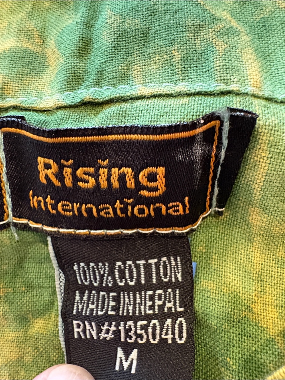 Rising International Green Tie-Dye Wideleg Overalls - NWT M - Hippie, Granola - Picture 10 of 12